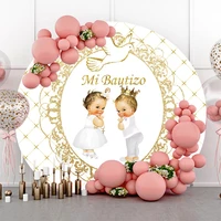 laeacco my baptism circle backdrop golden dove the little prince princess first holy communion portrait photography background