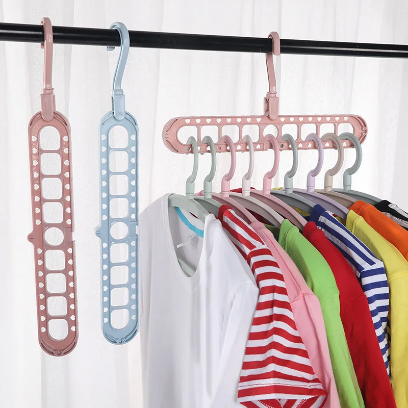 

Multi-port Support Circle Clothes Hanger Clothes Drying Rack Closet Organizer Space Saving Scarf Clothes Hangers Storage Racks