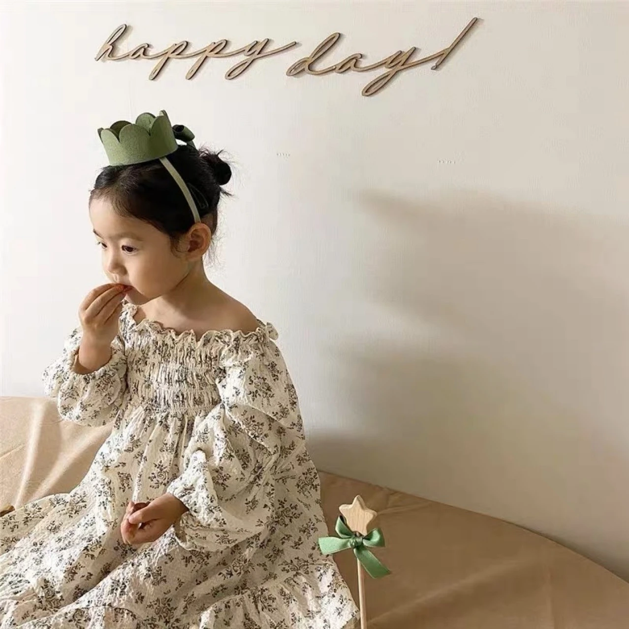 Crown Children Flower Hairband Birthday Hat Party Prop Baby Hair Cover