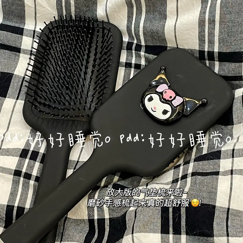 

Cute Cartoon Kulomi Comb Little Devil Hand-held Makeup Mirror Massage Airbag Anime Sanrio Kawaii Portable Anti-static Comb