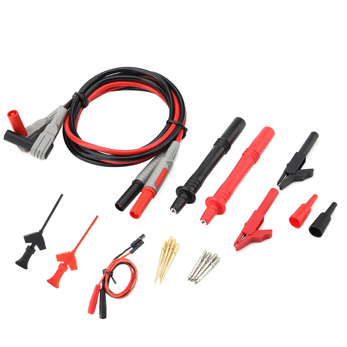 

P1300C Electronic Digital Multimeter Test Leads with Crocodile Clips Replaceable Probe Tips Set