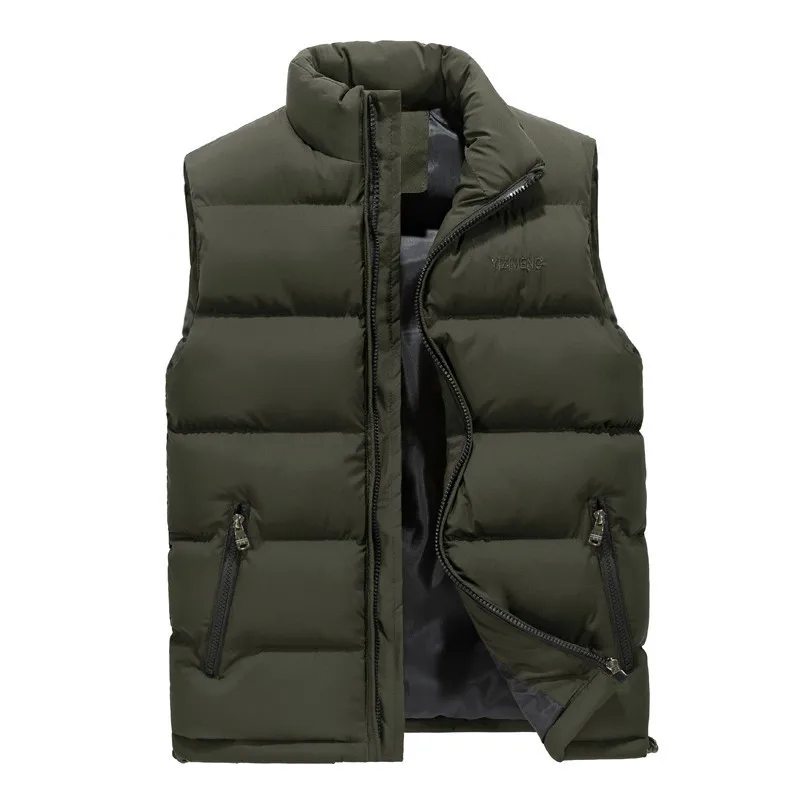 2022 Winter European Men's Casual Down Vest Men's Warm Cotton Vest Goose Feather Jacket Coat Mens Clothing Free Shipping S-4XL