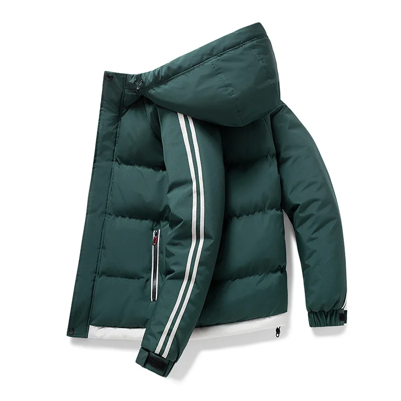 Men's New Winter Heavy Coats Cotton Padded Jacket Autumn Hooded Short Bread Down Jackets Male Streetwear Windbreak Warm Clothes