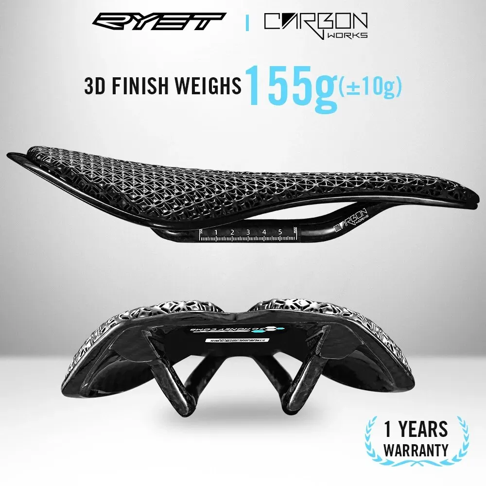 Ryet Унисекс Карбоновое Велосипедное Седло С 3d-принтом Сверхлегкое Дорожное Mtb Racing
