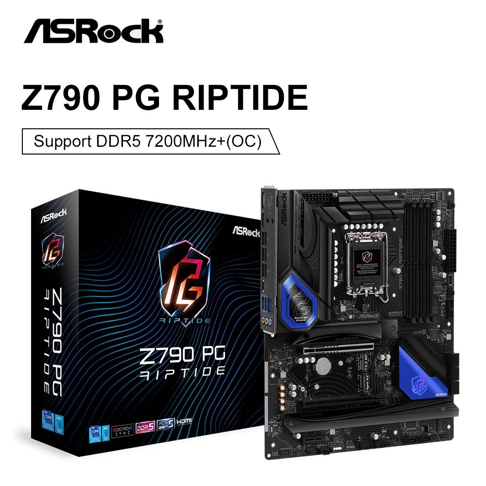 

ASROCK New Z790 PG Riptide Motherboard DDR5 ATX Intel Z790 placa mae 192GB Support 12 gen 13 gen LGA 1700 Intel CPU XMP PCIe 5.0