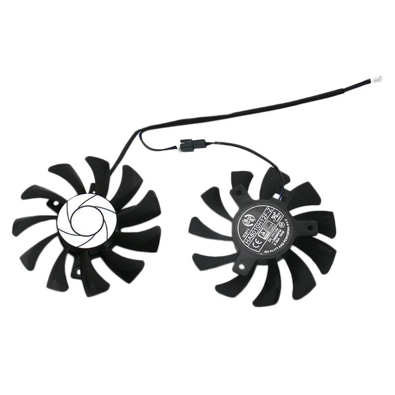 Фото (A20Z) HA8010H12F-Z 75 мм 2-контактный кулер для видеокарты GTX1050Ti с двумя вентиляторами для GTX 1050Ti GTX-1050-Ti-4GT-OC (2 шт.) №4