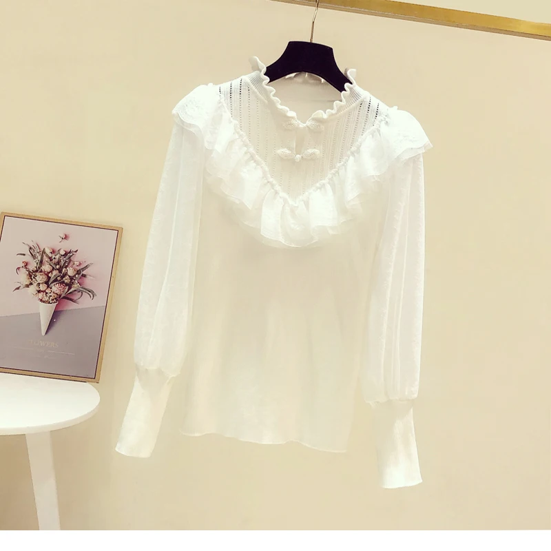 

Long-sleeved ruffled pregnant women's 2022 autumn new sweater gray22