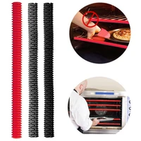 3 pcs silicone oven rack protective cover insulation sleeve strips kitchen baking supplies red black gray