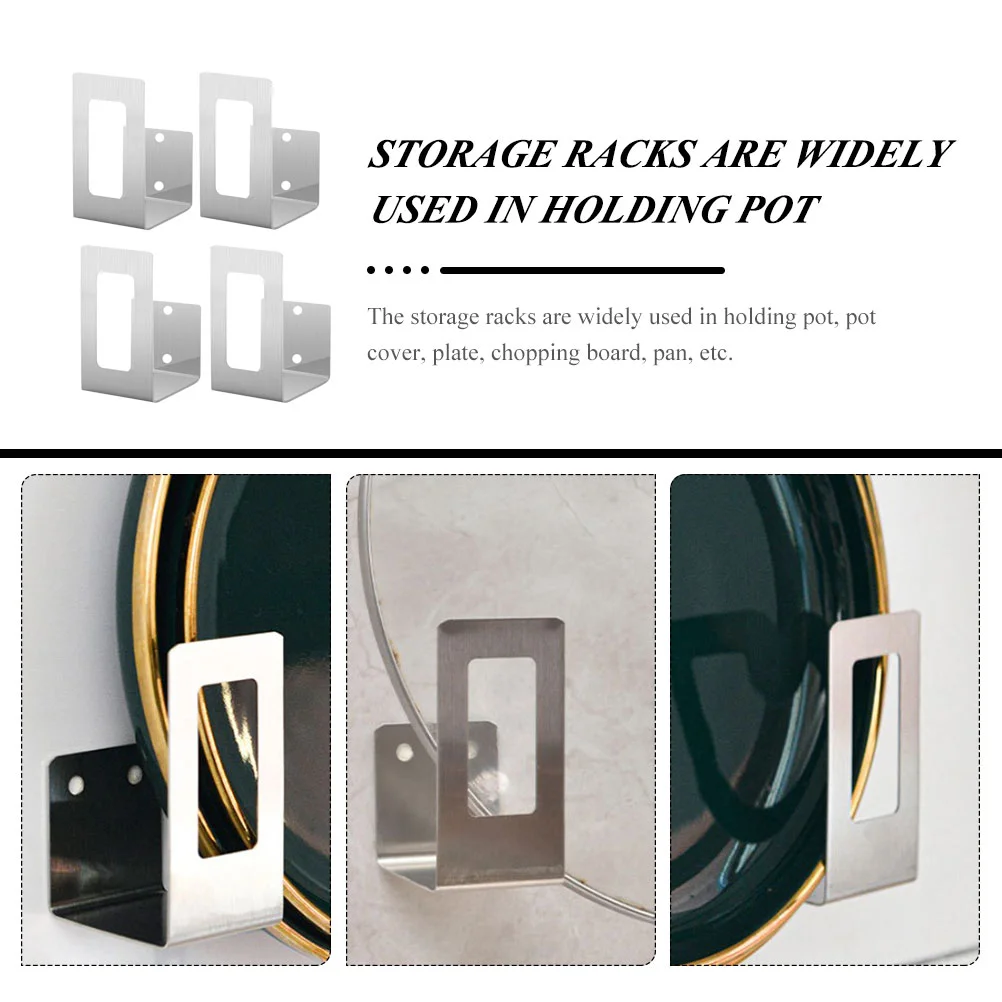 4 шт. держатель для крышки кастрюли стойка разделочной доски крючок подставка