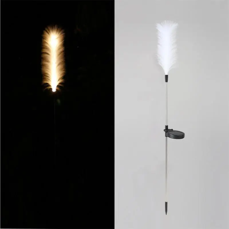 Solar Powered Reed Lamp Dandelion Lawn Lamps Cloth Silk Reed Courtyard Decoration For Outdoor Garden Patio Atmosphere Lighting
