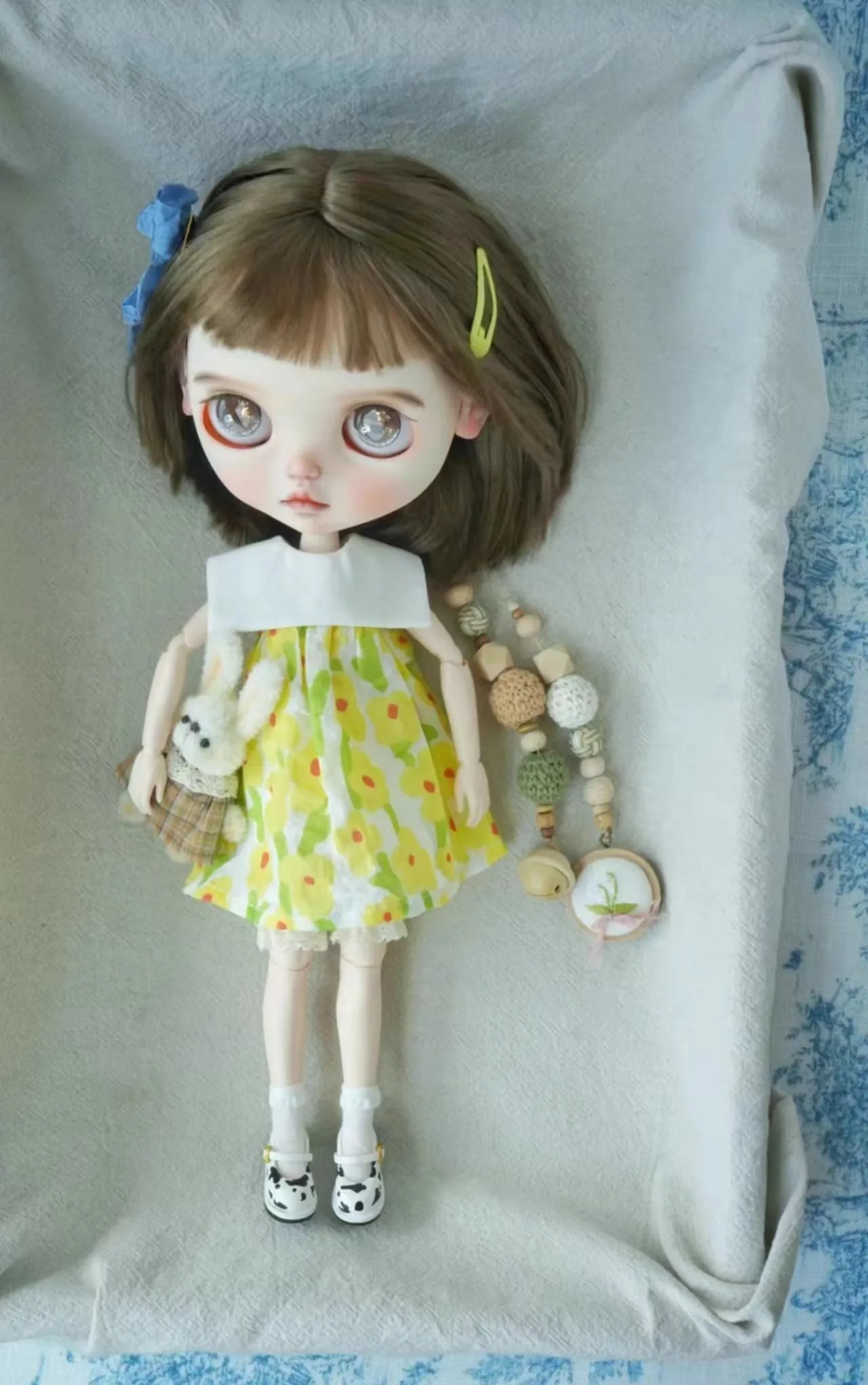 Оригинальное летнее платье Dopamine Blythe из пенопласта с принтом чистого хлопка 1/6 30