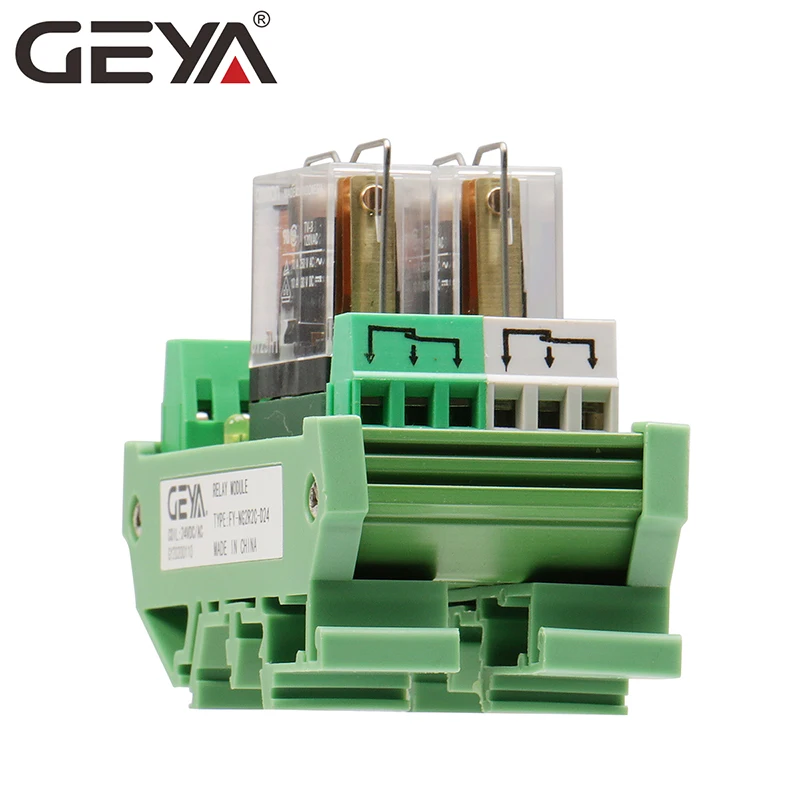 GEYA NG2R 2 канальный релейный модуль 12V 24V 1SPDT реле 10A штепсельную вилку в Тип Omron Реле |