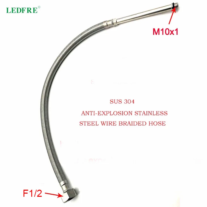 

LEDFRE F1/2 * M10 * 1 "кухонный кран из нержавеющей стали, плетеный гибкий кран, сталь, водопроводная труба, резиновая труба, шланг с проводом LF15305