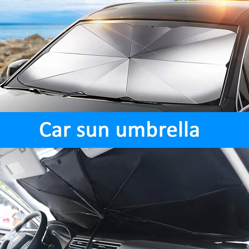 

Car Front Windshield Sunshade Umbrella Prevent The Car Window Sunscreen Heat Insulation Telescopic Block Suitable For Any Car
