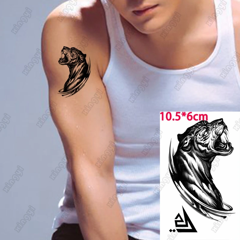 

Cool Man Waterproof Temporary Tattoo Sticker Dark Tiger Wolf Owl Rose Forest Body Art Fake Tatto Flash Tatoo for Women Kids