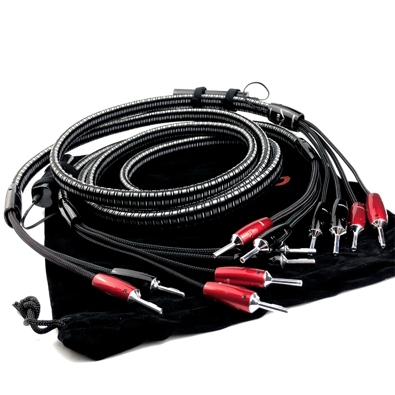 Аудиокабель K2 для динамиков 2-4 BiWire / Single Line серебристый (PSS) Hi-Fi аудиоусилитель