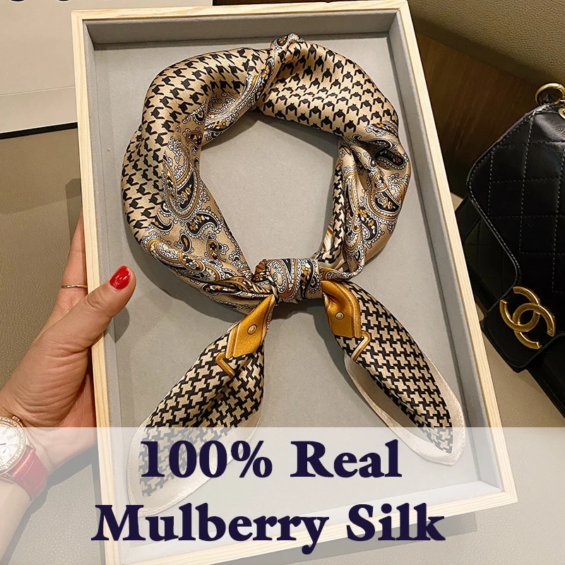 

New Silk Scarf Lady Hair band Square Shawl Satin Bag Scarves Head Wrap for Women Bandana Neckerchief Female Hijab Girls Headband