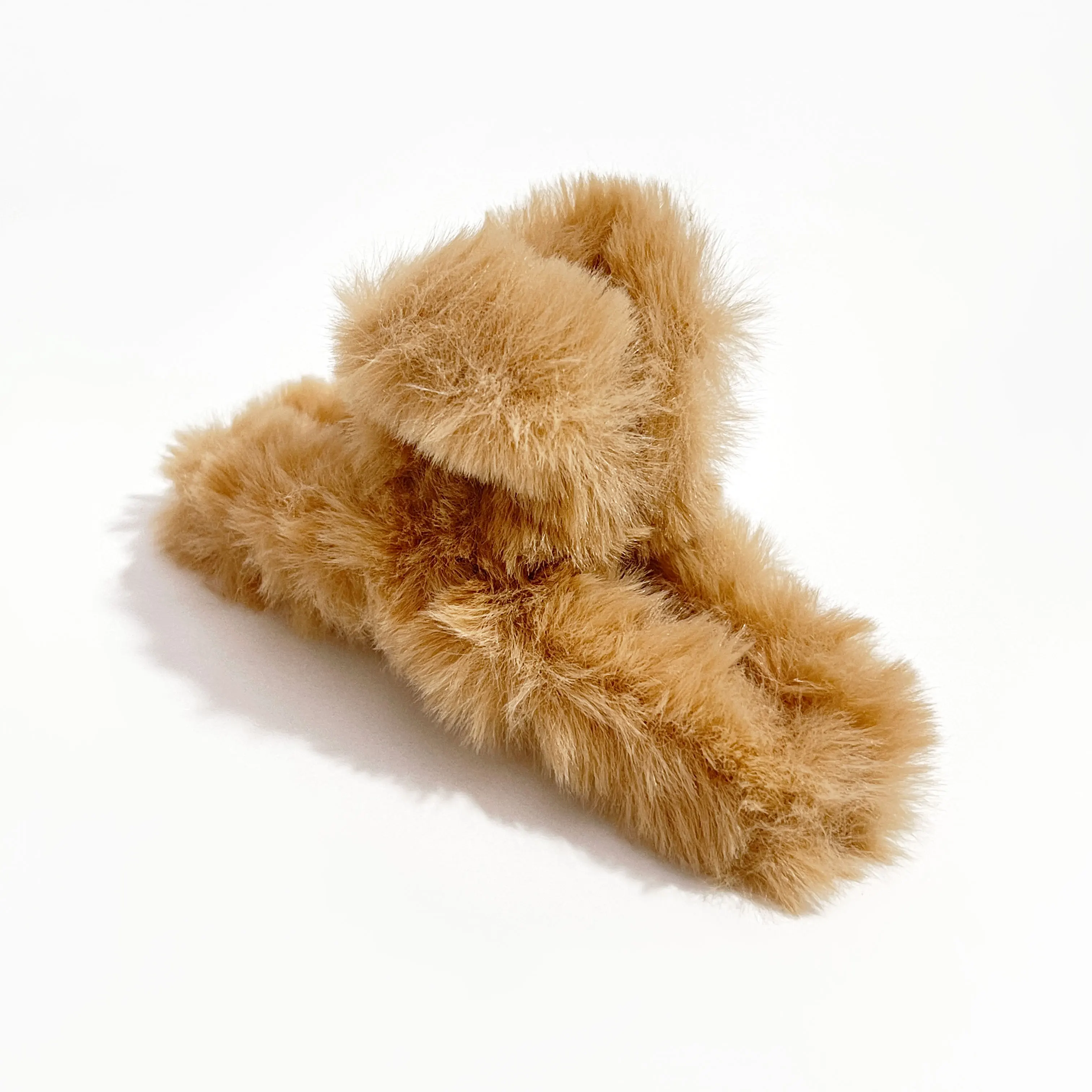 

Peri'sBox Autumn Winter Soft Plush Hair Claws Cross Hairy Solid Color Hair Clips Korea Fashion Sweet Shark Clips Hair Accessorie