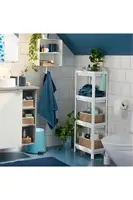 White Bathroom Shelf Organizer MultiUse Shelving Unit Kitchen Punch Corner Frame Shower Holder Storage Shelves Cosmetics Shampoo