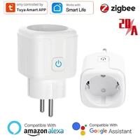 aubess tuya wifizigbee smart plug 20a eu socket wireless romote timer outlet smart home works with alexa google home tuya