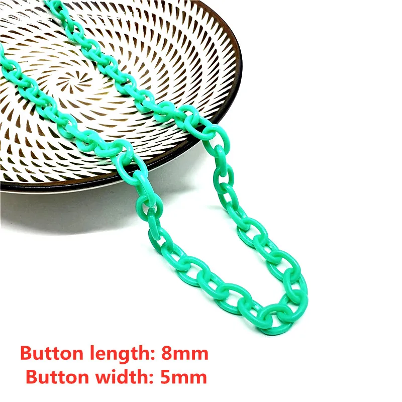 Multicolor Acrylic Chain For Jewelry Making Findings DIY Necklace Chains Materials Handmade Accessories (Chain length: 50cm) |