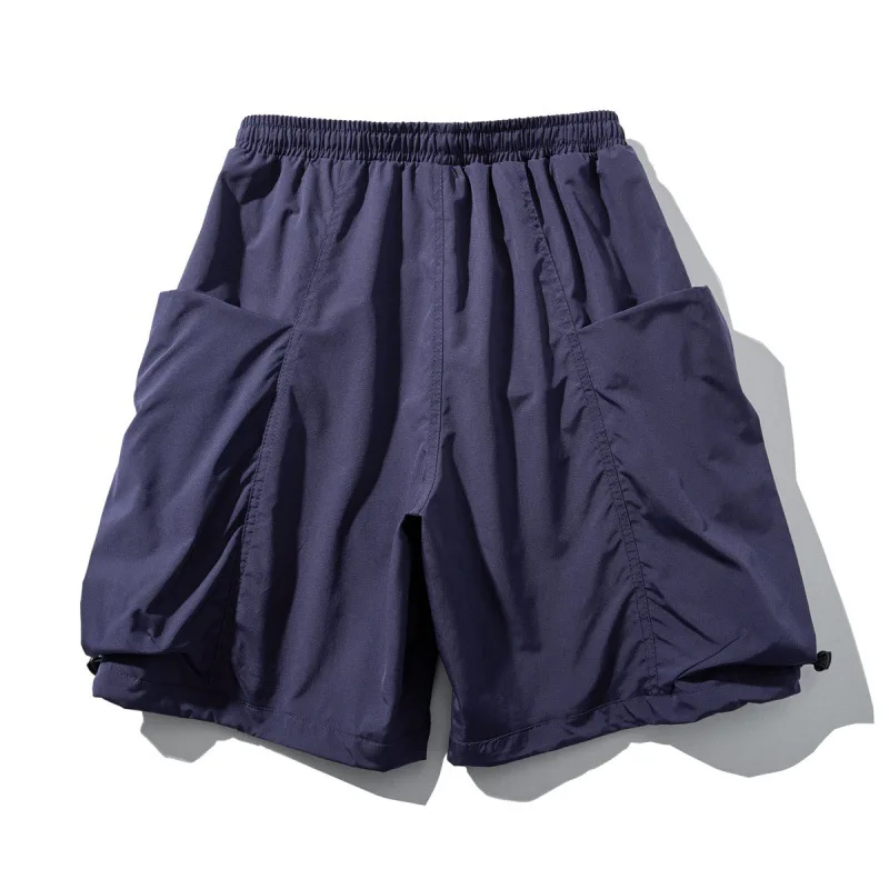 

Asian size Man Japanese style grey black work shorts 2023 summer new men's casual versatile five point knee Beach shorts
