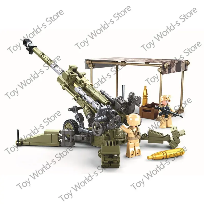 

Конструктор Второй мировой войны M777 Ultralightweight Field Howitzer, армейское оружие, строительные блоки, Классическая модель, детские игрушки, подарок для мальчиков