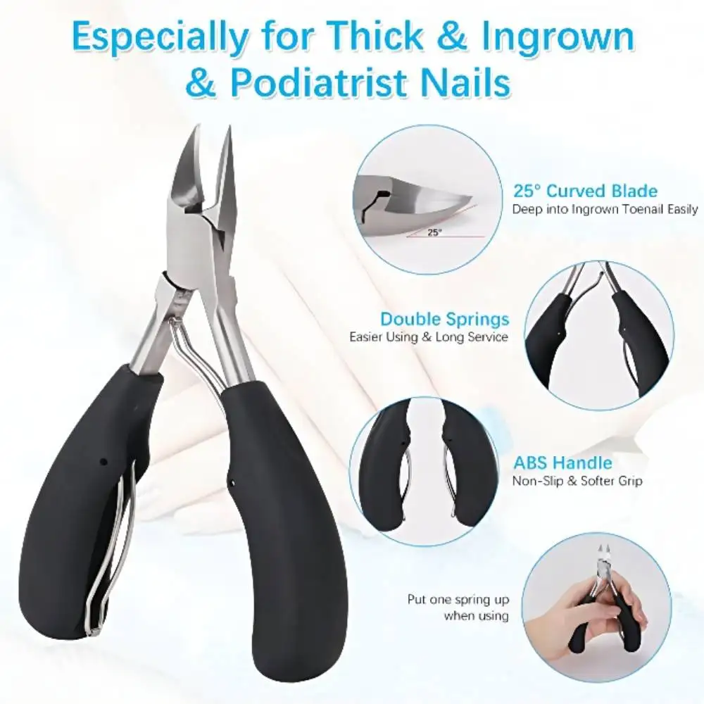 

Portable Nail Clipper Toenail Cutters Pedicure Manicure Tools Anti-Splash Ingrown Paronychia Professional Correction Tool