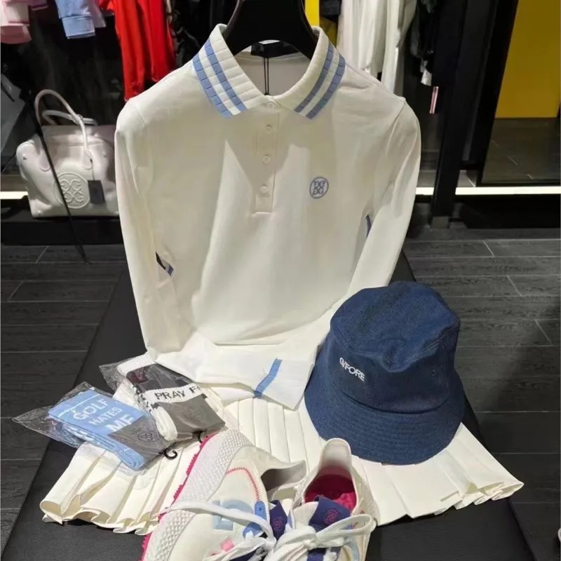 Women's Golf Polo Shirts Long Sleeve T-Shirt Quick DryTennis Exercise