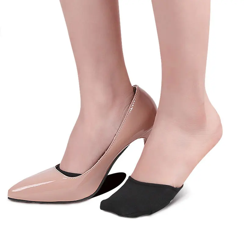 Insoles Half Palm Socks Breathable Female Forefoot Socks Forefoot Pads High Heels Slipper Gel Anti-Slip Breathable Shoes Slip