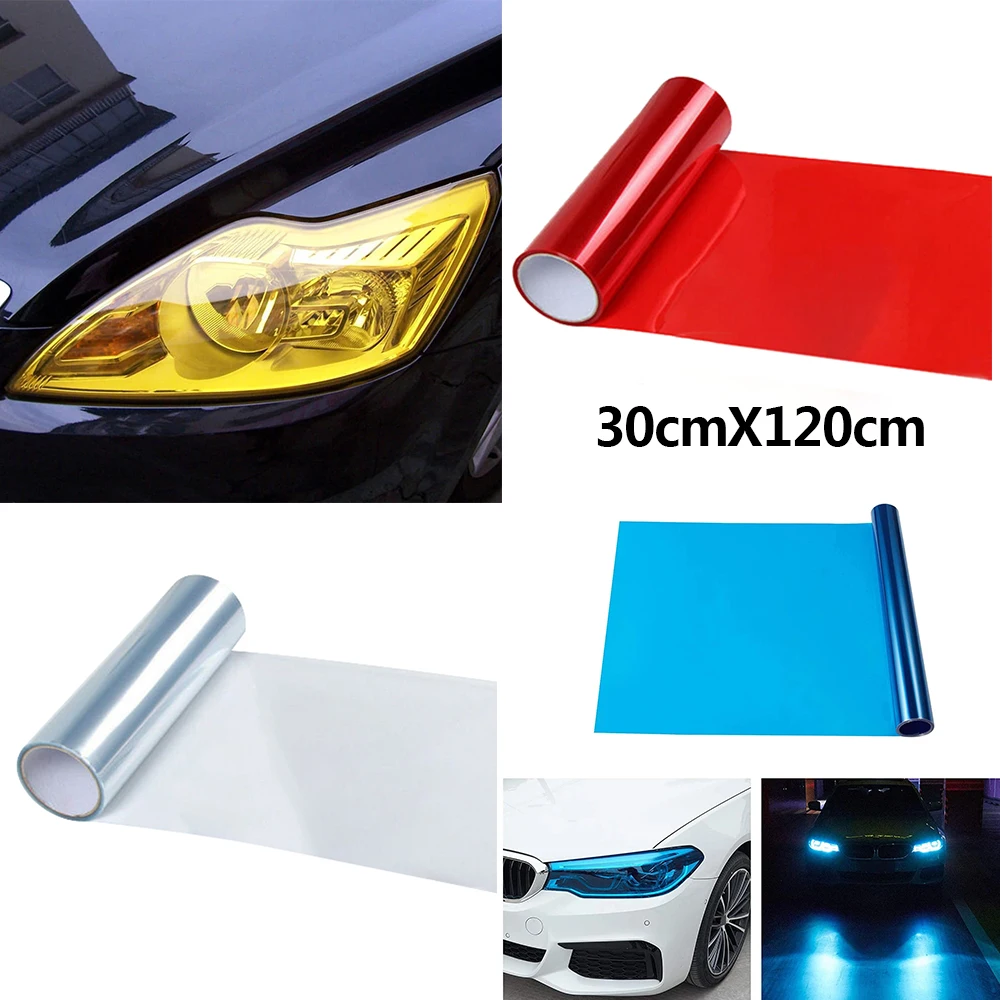 

30cmx120cm Tint Vinyl Film For Car Light Headlight Sheet Roll Car Wrap Taillight Sheet Fog Light Rear Lamp Tinting Glossy Film