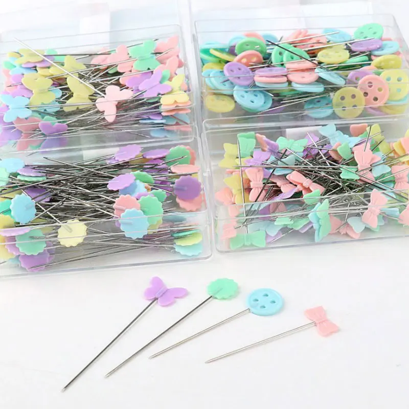 

50Pcs/set Dressmaking Pins Embroidery Patchwork Pins Flower Head Sewing Patchwork Pins Needle Craft Tools Quilting Accessories