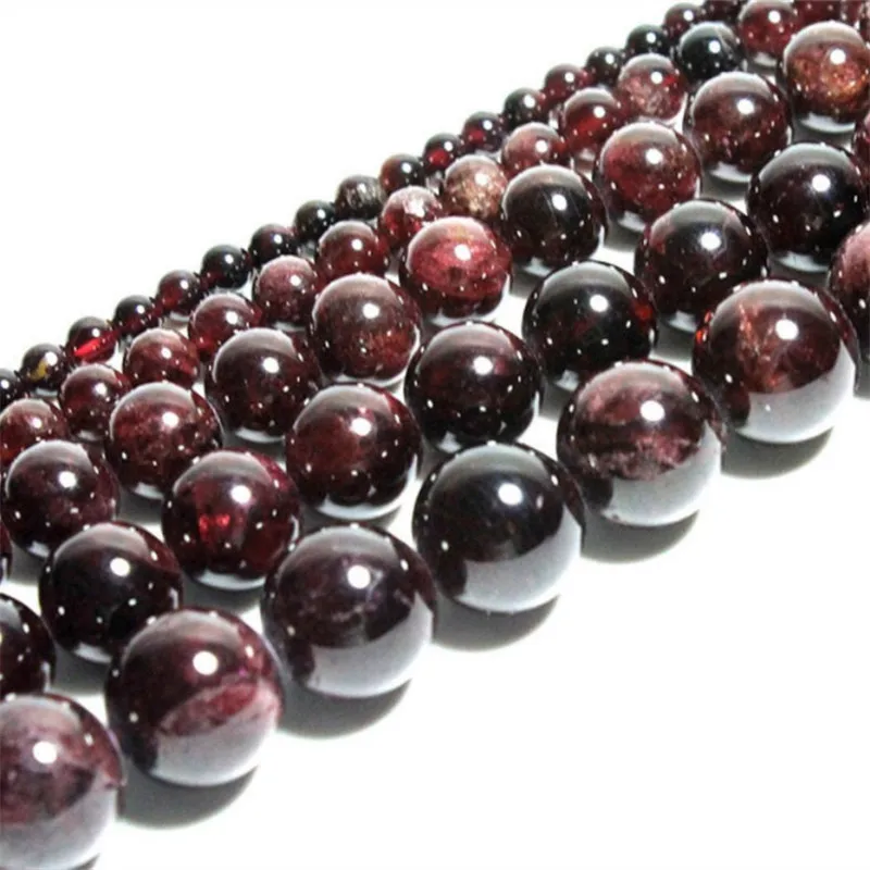 

2021 Jewelry Accessories Natural Round Loose Spacer Garnet Beads