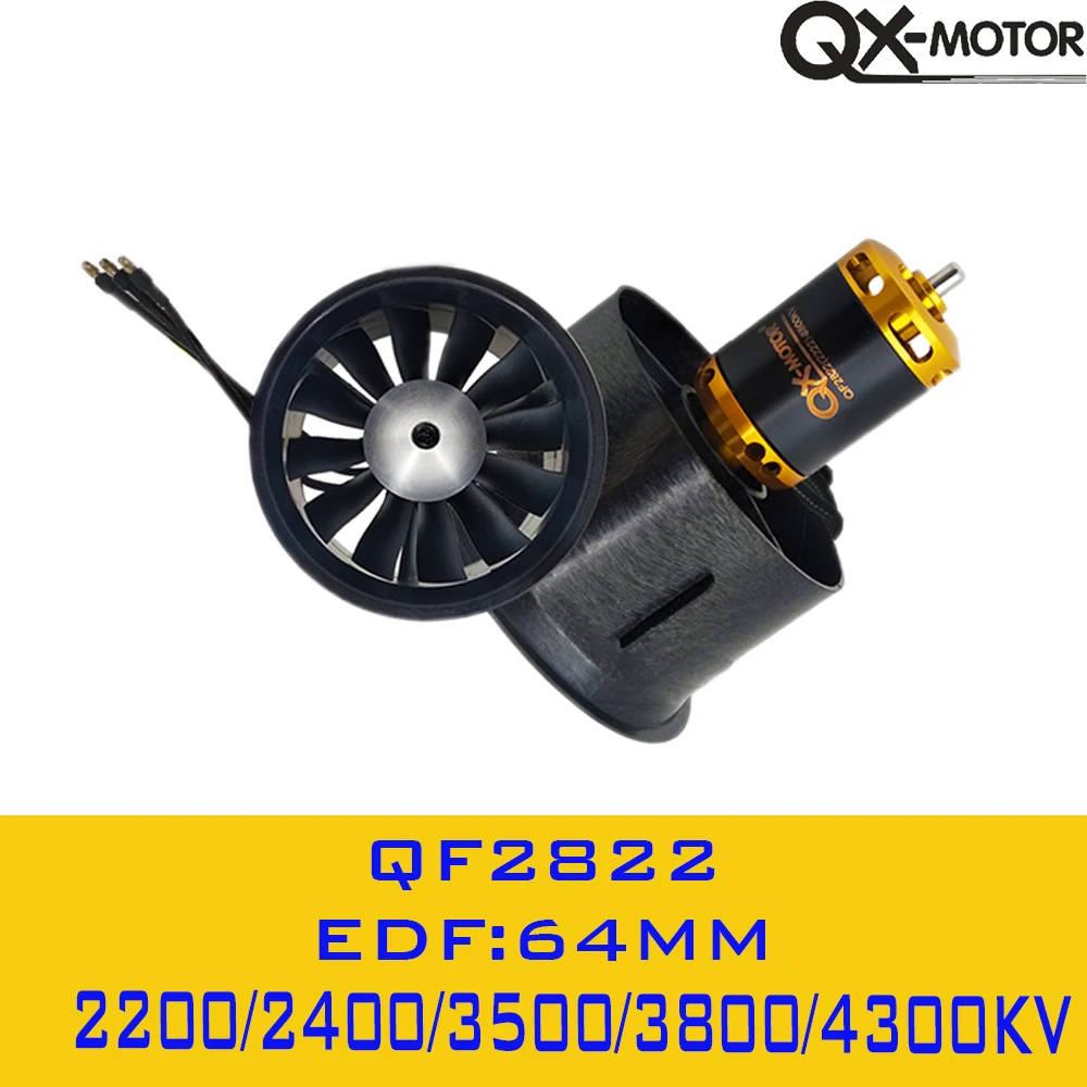 QX-MOTOR QF2822 64 мм Edf 2400 КВ/Кв 12 лопастей бесщеточный двигатель для радиоуправляемого самолета QX-MOTOR QF2822 64 мм Edf 2400 КВ/Кв 12 лопастей бесщеточный двигатель для радиоуправляемого самолета