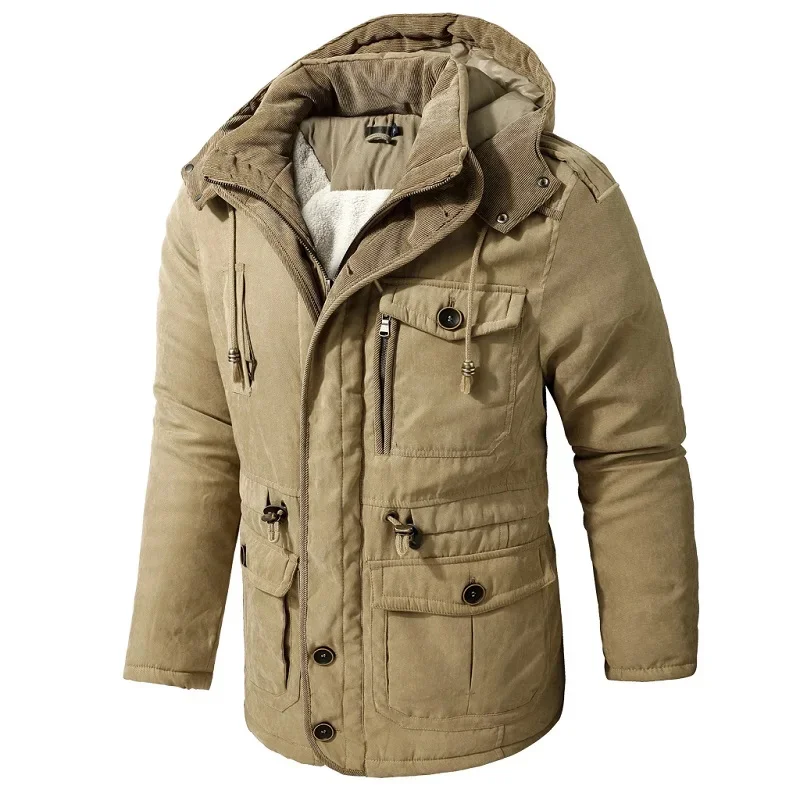 Новинка 2024 Зимняя Толстая теплая куртка Мужская Повседневная ветрозащитная