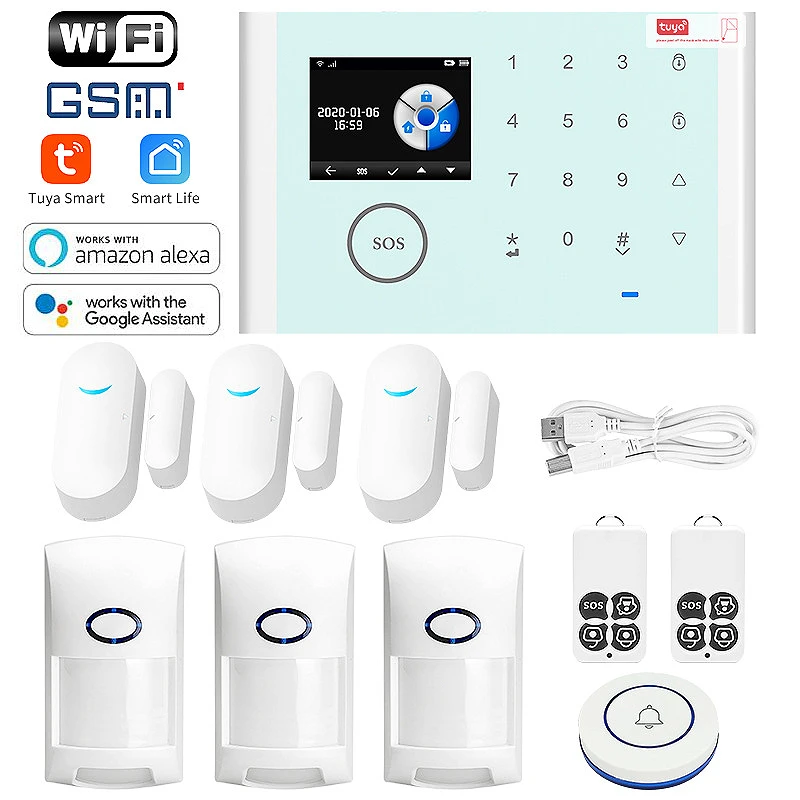 

Система охранной сигнализации Tuya с поддержкой Wi-Fi и GSM