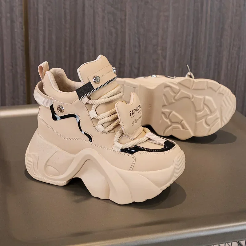 ГОРЯЧАЯ ПРОДАЖА 8 см зимние вулканизированные женские повседневные кроссовки из