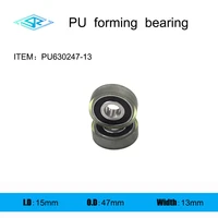 the manufacturer supplies polyurethane forming bearing pu630247 13 rubber coated pulley 15mm47mm13mm