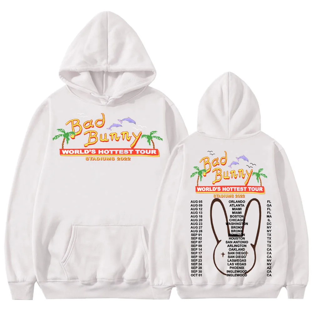 

Худи Rapper Bad Bunny UN VERANO SIN TI с графическим принтом, худи с изображением музыкального альбома, миров, популярный Тур 2022, худи с принтом в стиле хип-хоп, толстовка большого размера