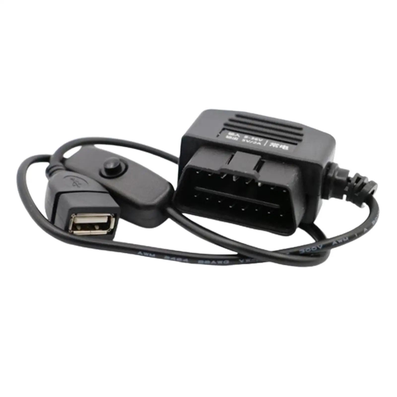 Универсальный комплект OBD Hardwire с переключателем 20 см провод 5 в с USB-портом Mini
