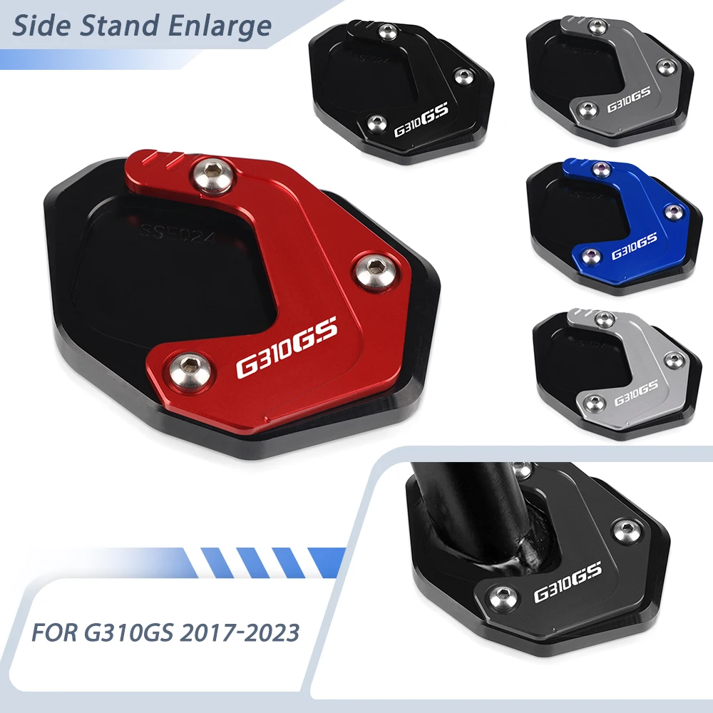 

Motorcycle Parts Kickstand Extension Plate Foot Side Stand Enlarge pad Logo For BMW G310GS G 310GS G310 GS 2017 2018 2020-2023