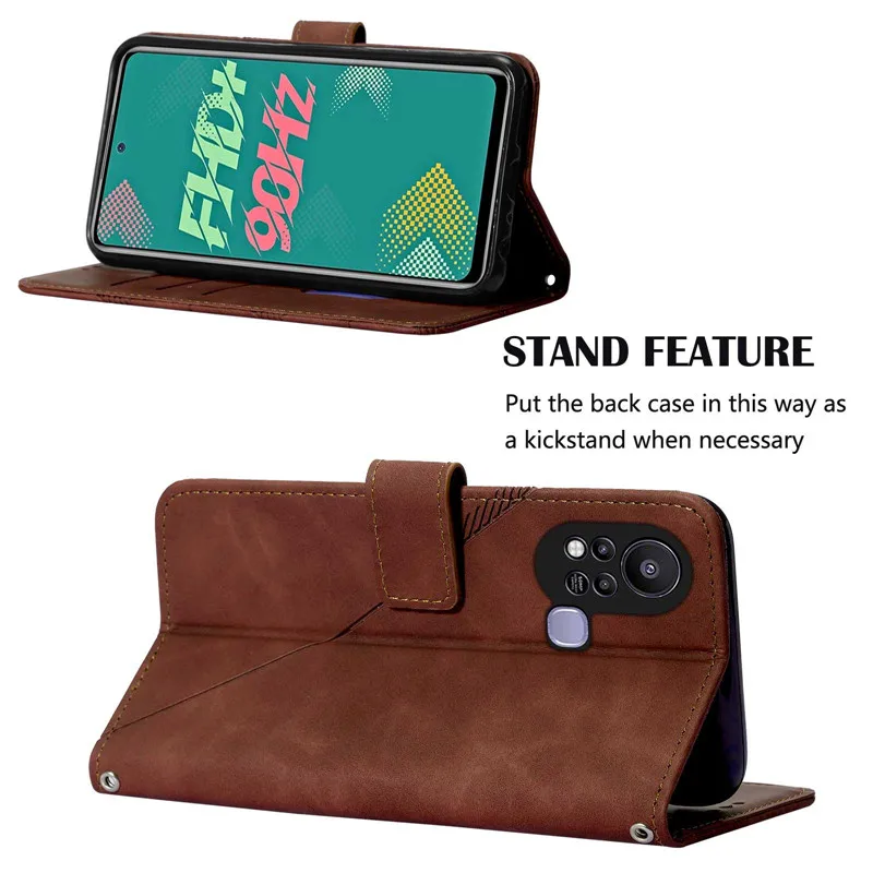 for infinix hot 11s 2021 protective flip case infinix hot 11 leather texture wallet card holder phone case hot 11s x6812 cover free global shipping