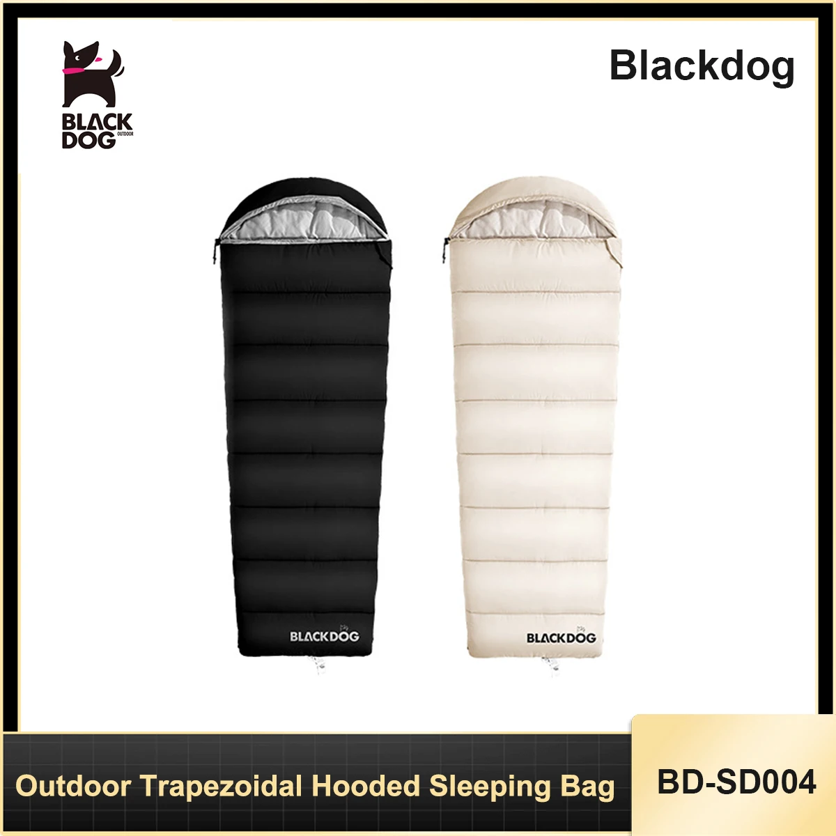 

Blackdog BD-SD004 Outdoor Trapezoidal Sleeping Bag Envelope Sleeping Bag Adult Lunch Break Winter Camping Tent Adult Warm Down a