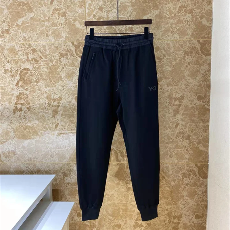 Yohji Y-3 Yamamoto Autumn And Winter Casual Sports Straight Barrel Pants Men's Printed Drawstring Leg Closing Trousers