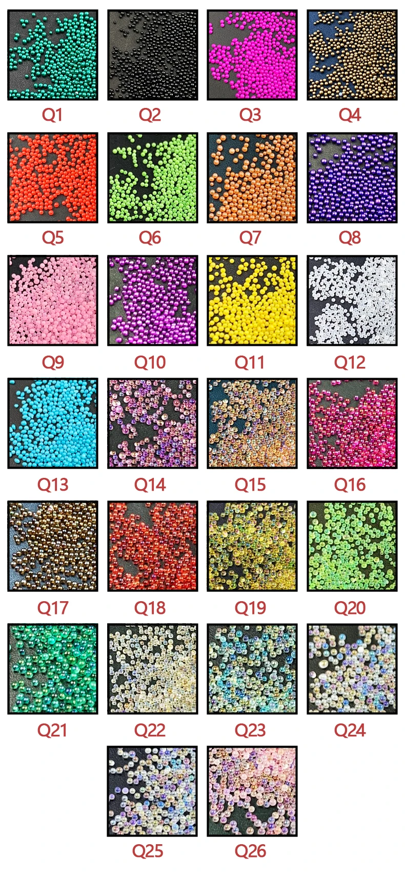 450g Colorful Bubble Crystal Caviar Beads Nail Art Rhinestones 3D Micro Glass Bead Nail Parts For DIY Charms Manicure images - 6