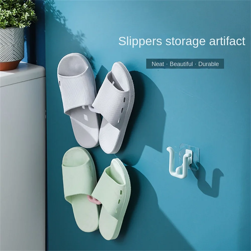 

Slipper Rack Bathroom Self-adhesive Simple Slipper Hook Toilet Drainage Rack Wall Mounted Bedroom Storage Hook Shoe Drying Rack