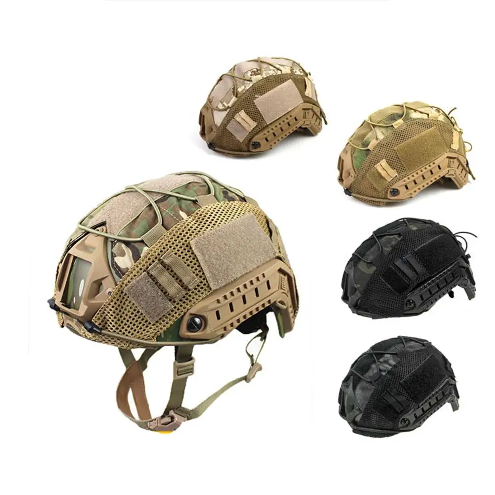 

Camouflage Helmet Cover With Quick Adjustable Buckle Airsoft Helmet Case Outdoor Equipment (helmet Not Included)