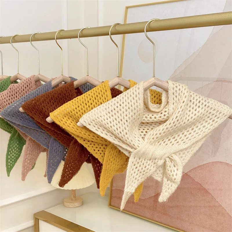 

Knitted Fake Collar Shawl Shirt Women Autumn Detachable Shirt Collar Necklace False Collar Woman Lapel Blouse Top Tie Cape