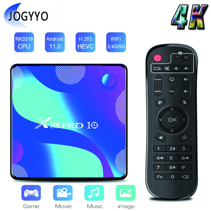 

Приставка Смарт-ТВ RK3318, Android 11, Android 10,0, HDMI-совместимый медиаплеер, ТВ-приставка BT4.0, 5,8 ГГц, Двойной Wi-Fi, ТВ-приставка HD 4K