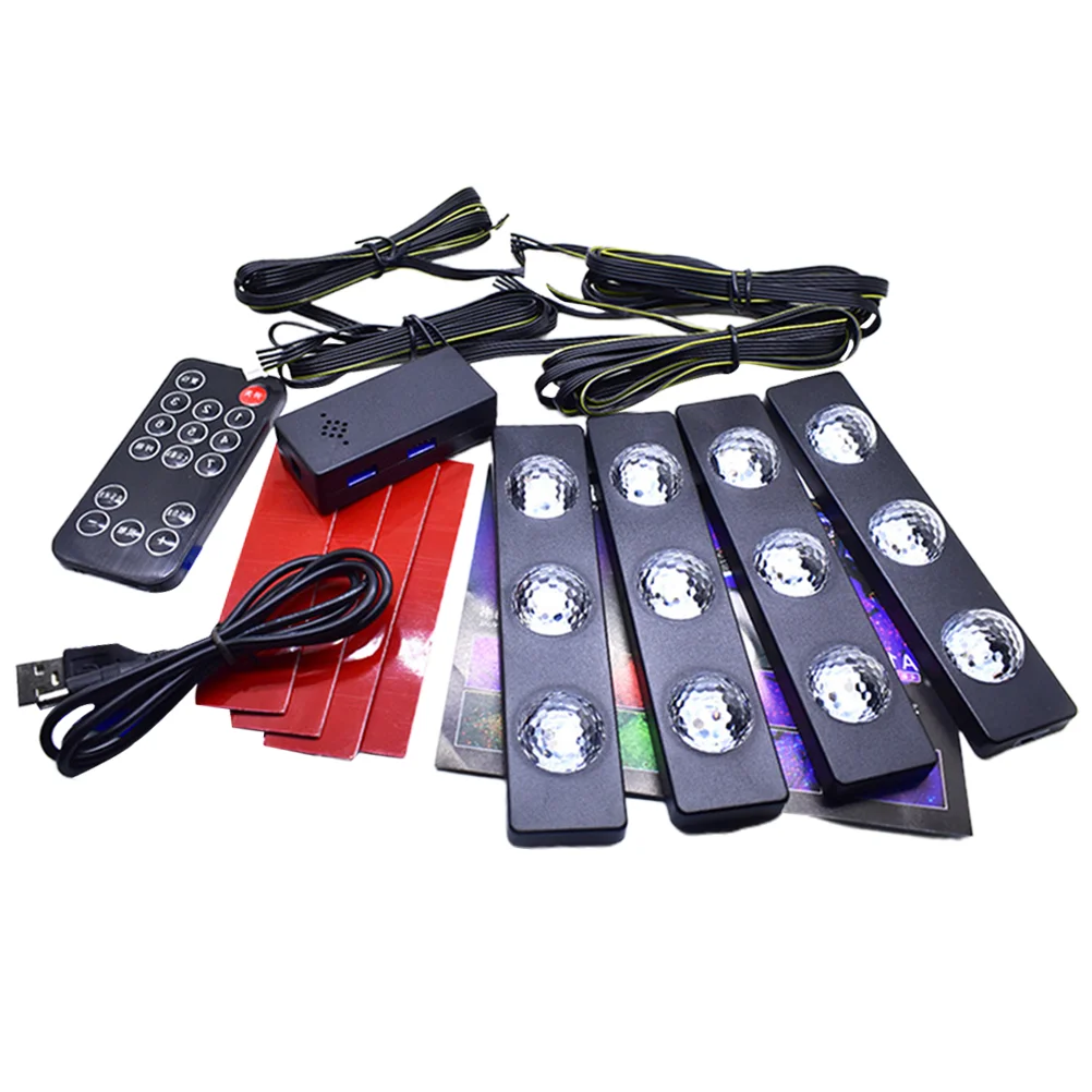 

LED Car Underglow Lights for Ambiance and Decoration - USB Powered and Voice-Controlled